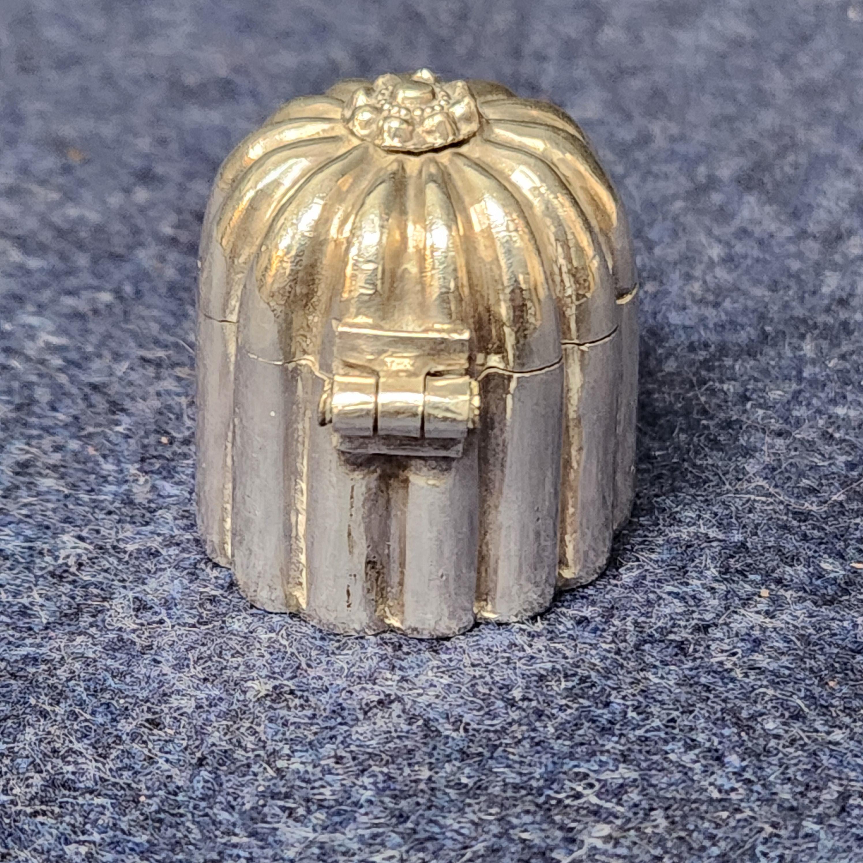 White Metal Pill Box