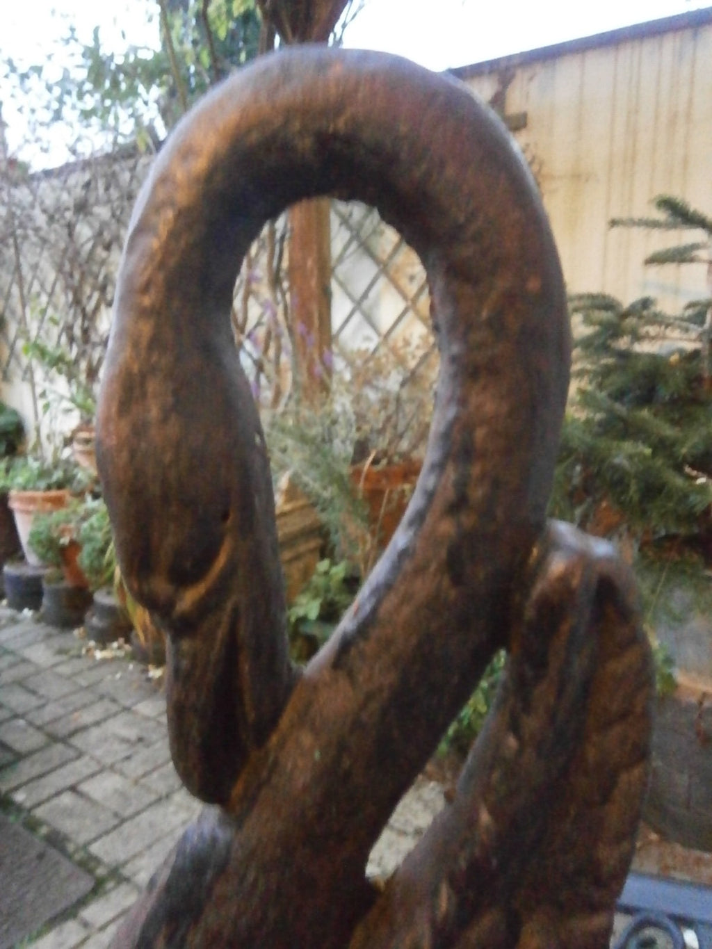 19thC Cast Iron Door Porter Modelled as a Swan