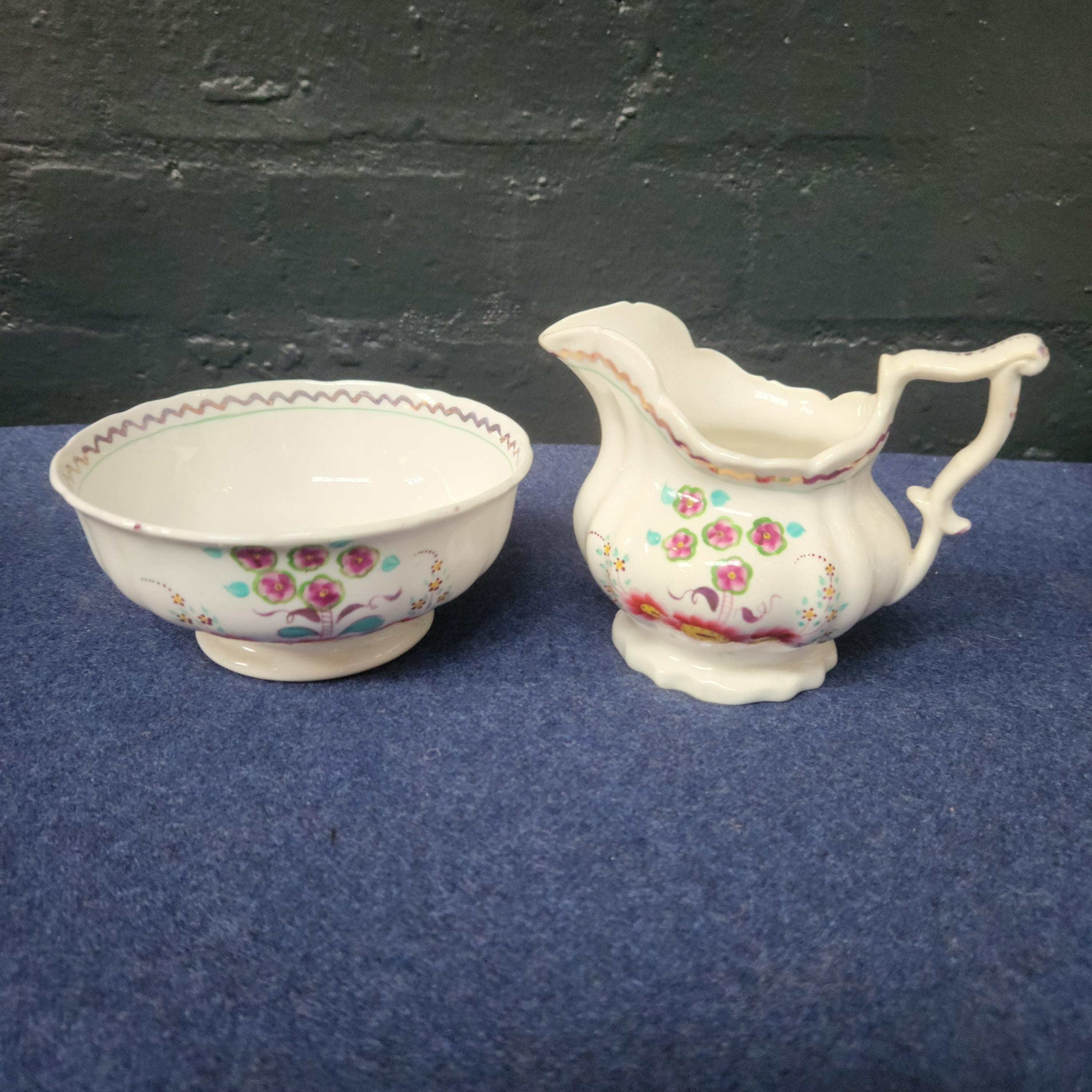 18thC Soft Paste Porcelain Tea Set - Possibly Newhall