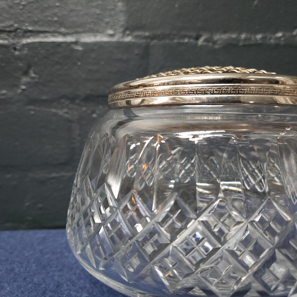 English Hand Cut Lead Crystal Rose Bowl