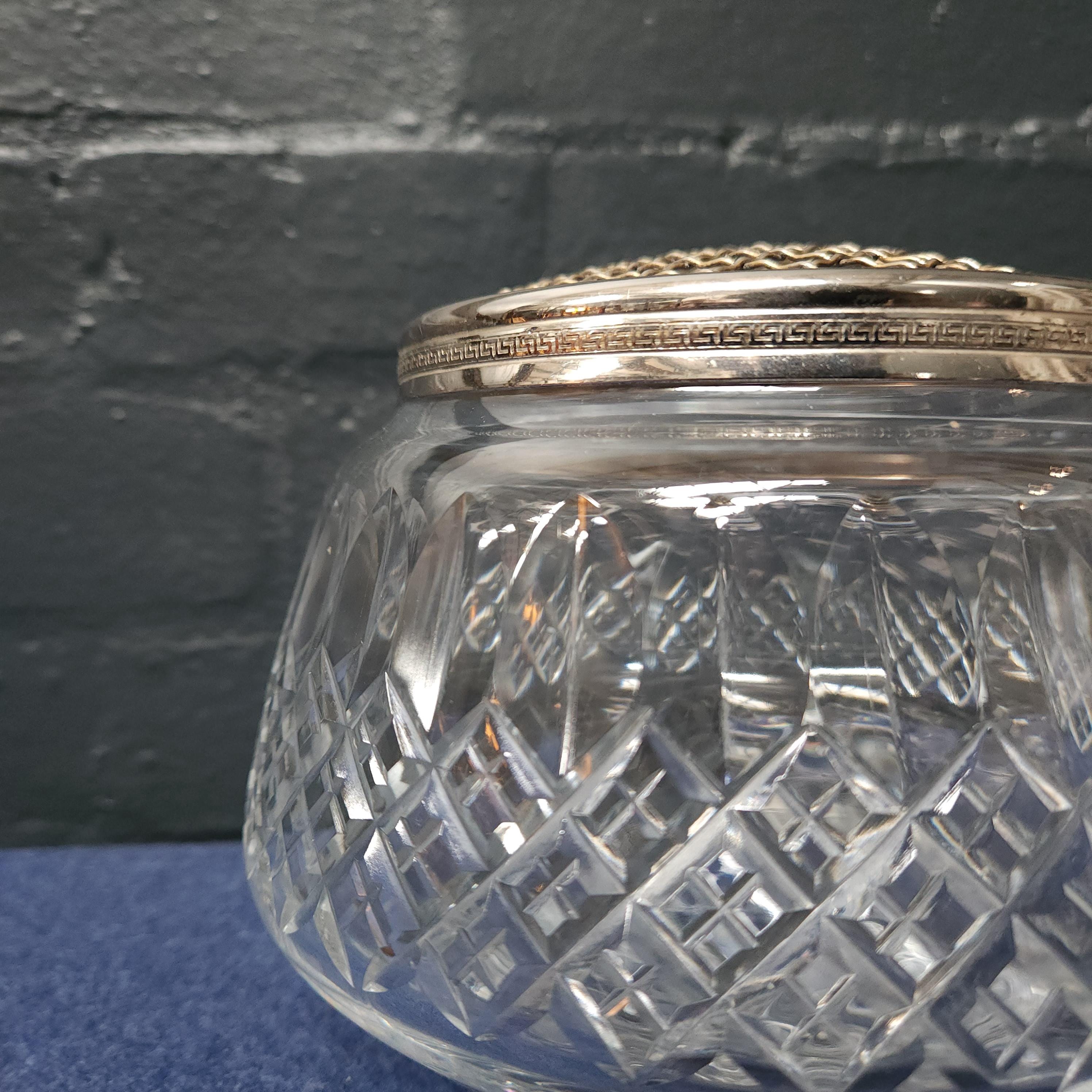 English Hand Cut Lead Crystal Rose Bowl
