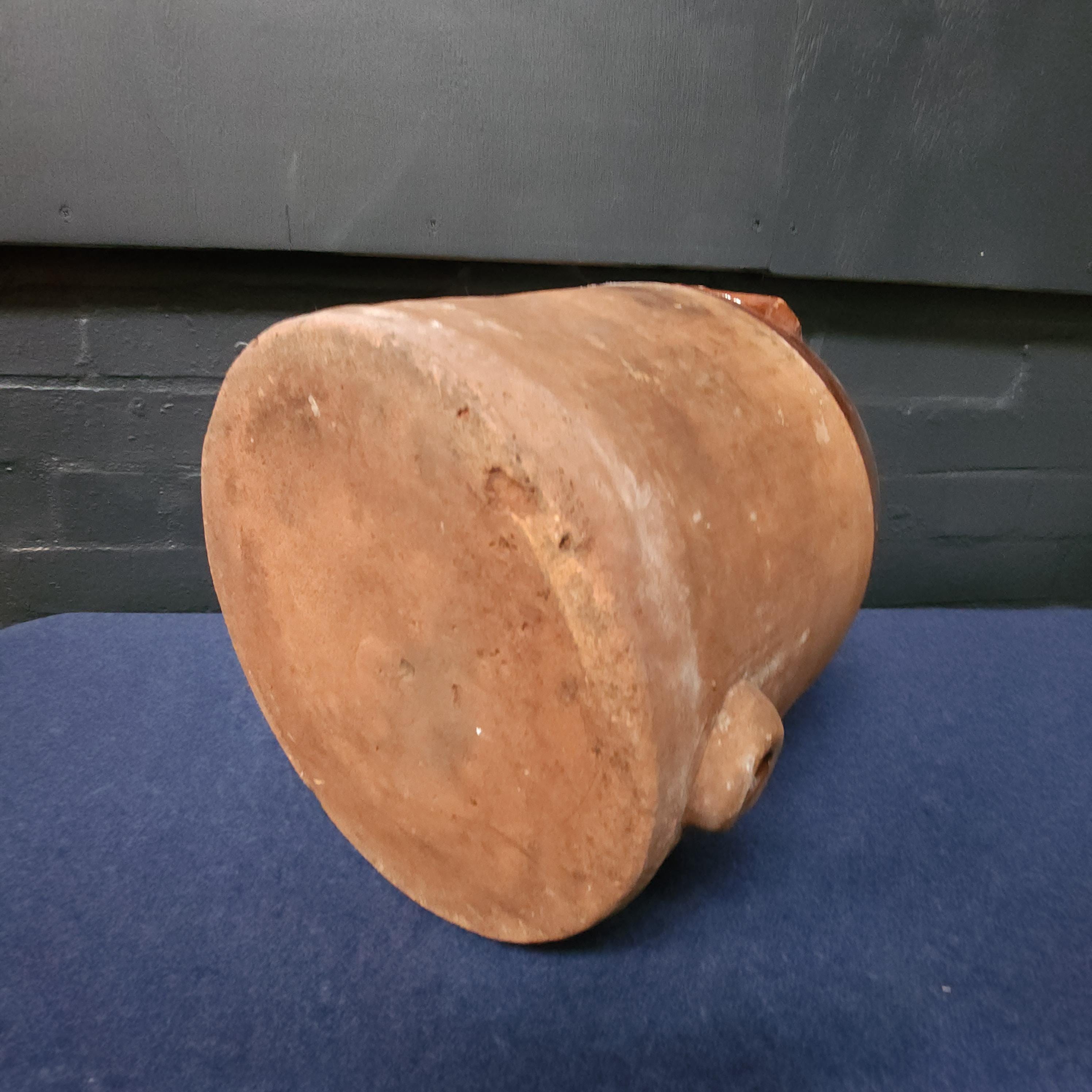 19thC Salopian Terracotta Dairy or Cider Flagon