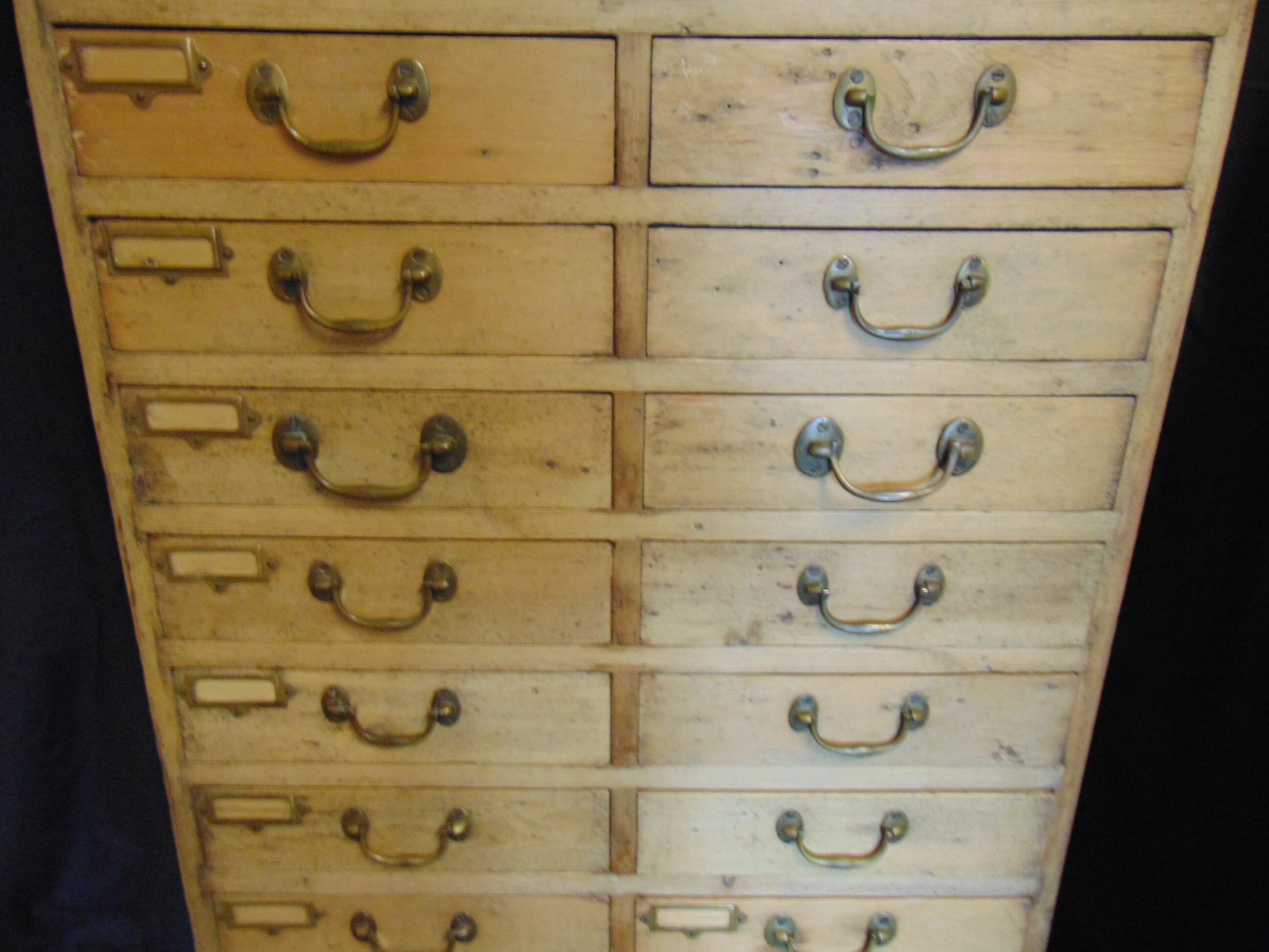 Early 20thC 30 Drawer Pine Cabinet, Originally from Webley and Scott Firearms Manufacturer, Birmingham