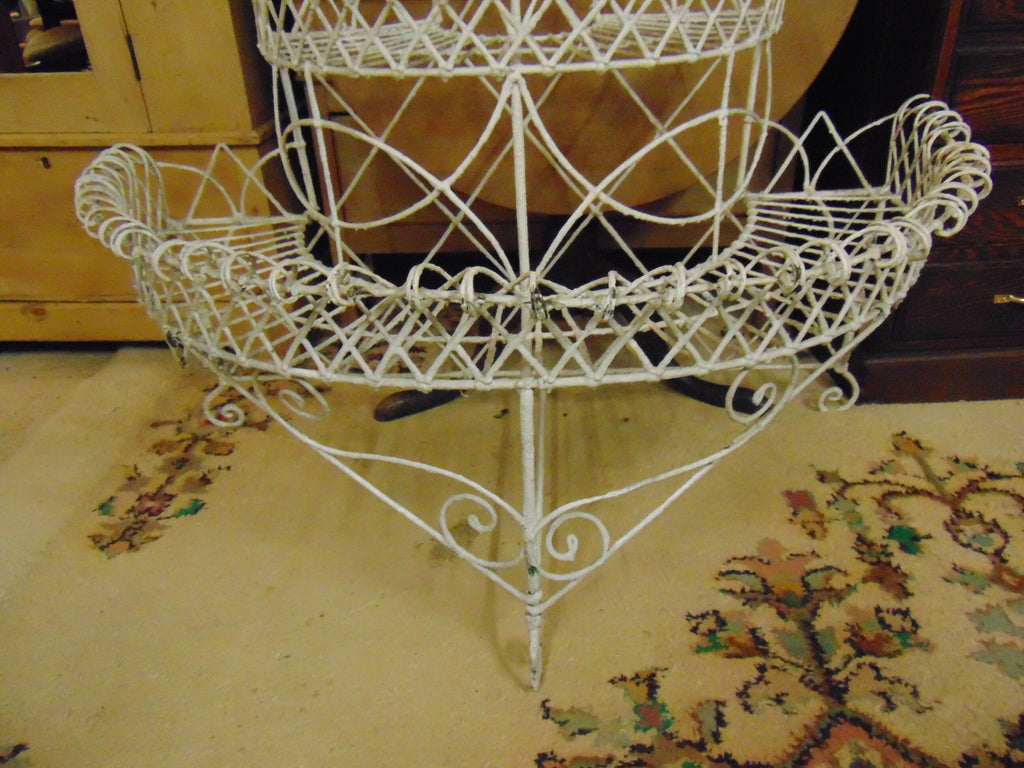 Antique Victorian Wirework Plant Stand