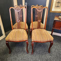 Set of 4 Walnut Art Nouveau Dining Chairs.