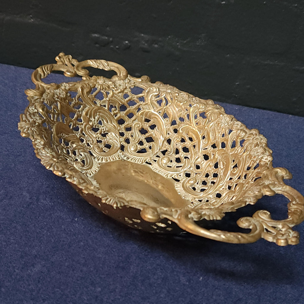Italian Baroque Brass Basket