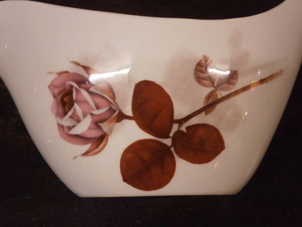 Midwinter Stylecraft 'Shadow Rose' Gravy/Sauce Boat & Stand - Retro - Mid Century - Vintage