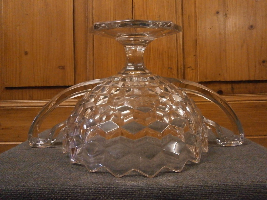 Art Deco Glass Handled Bowl- Vintage