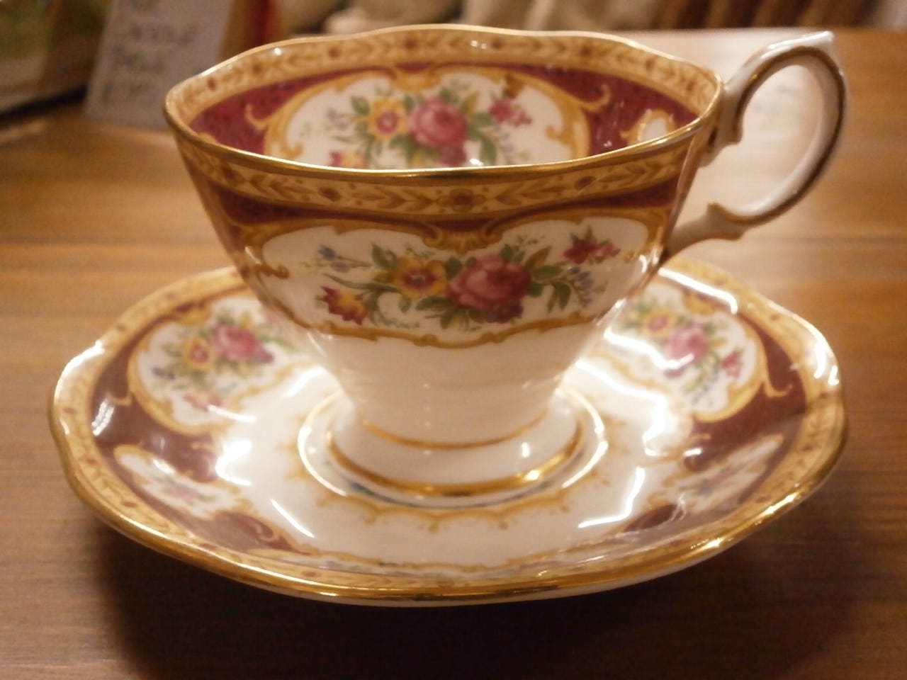 Royal Albert Lady Hamilton Coffee Cup and Saucer - Vintage
