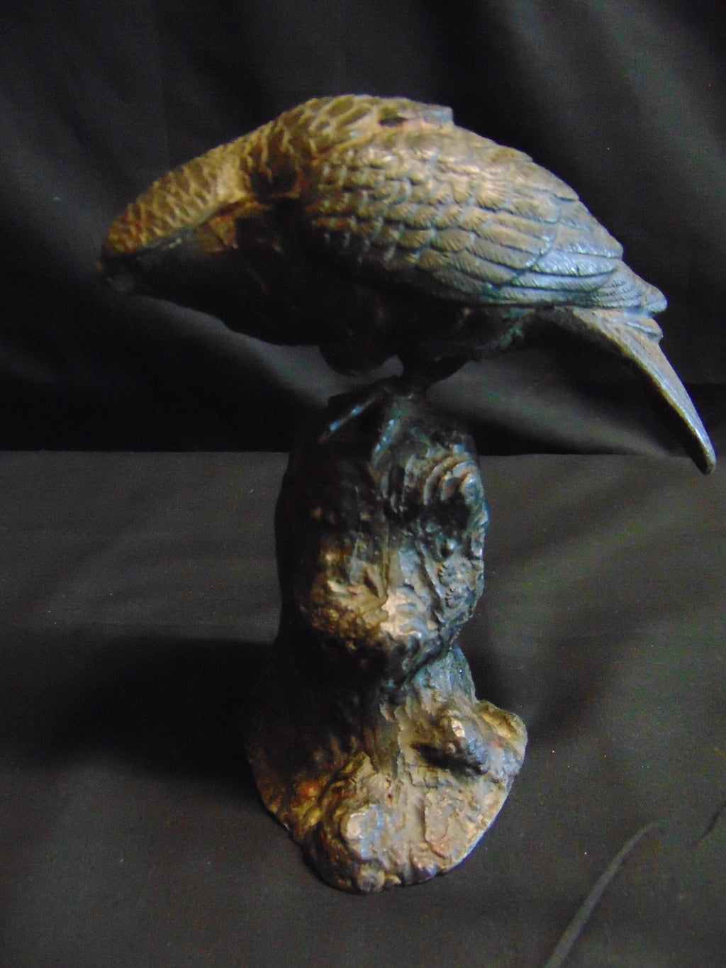 Cast Bronze Of Roosting Bird