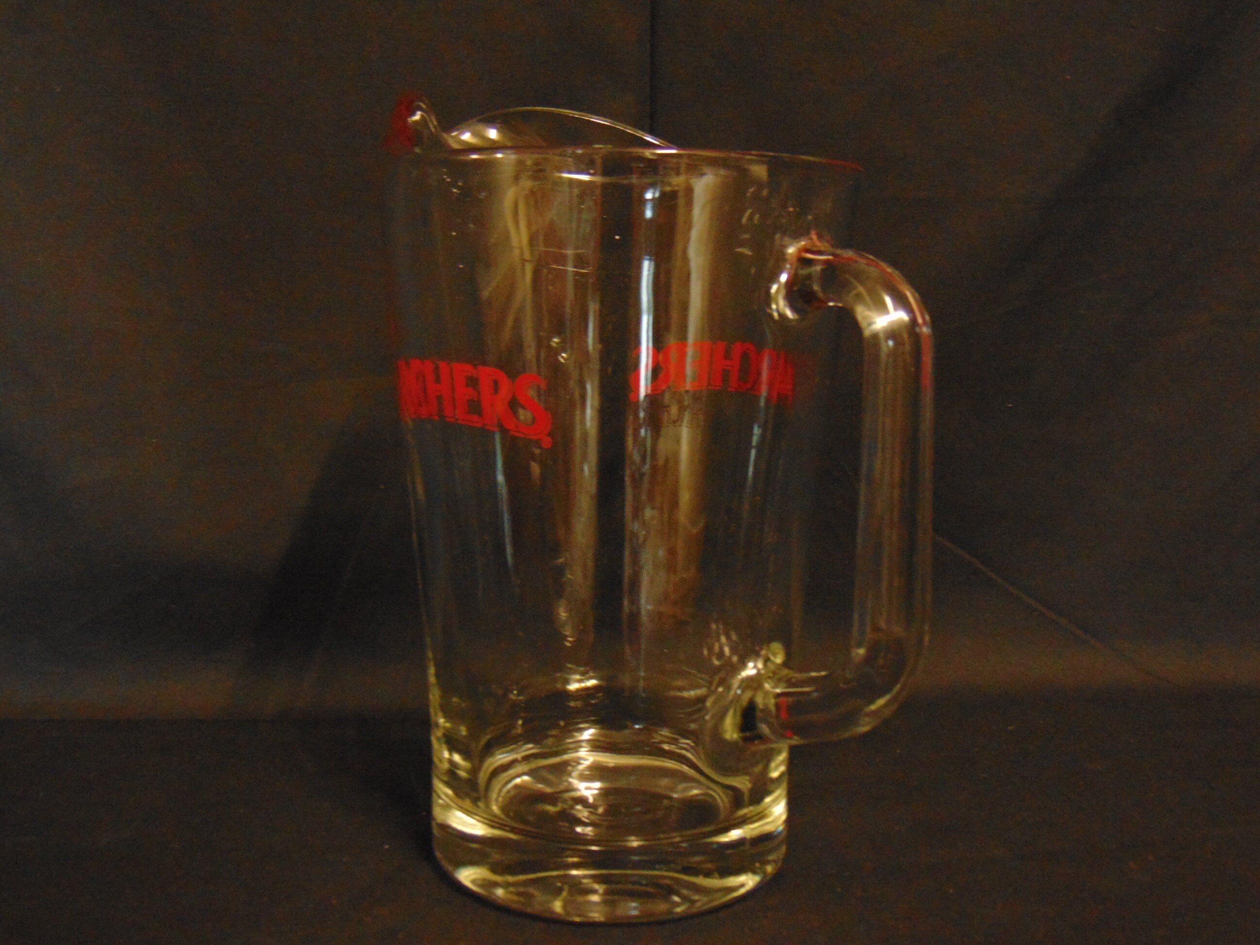 Vintage Archers Glass Advertising Pitcher