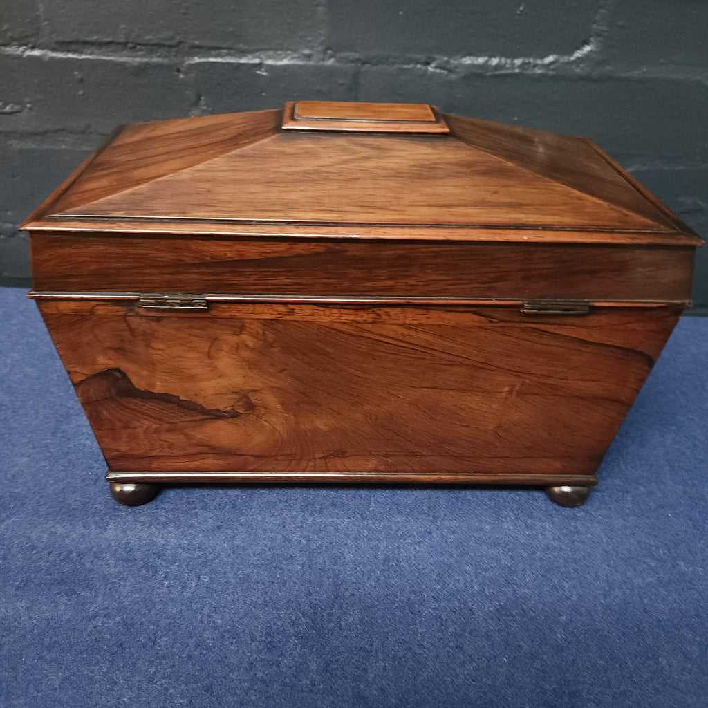 19th Century Sarcophagus Mahogany Tea Caddy