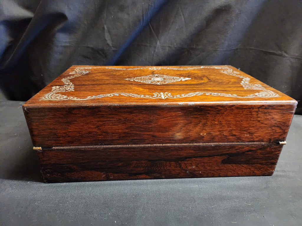 RESERVED **** Victorian Rosewood, Mother of Pearl Inlaid, Writing Slope