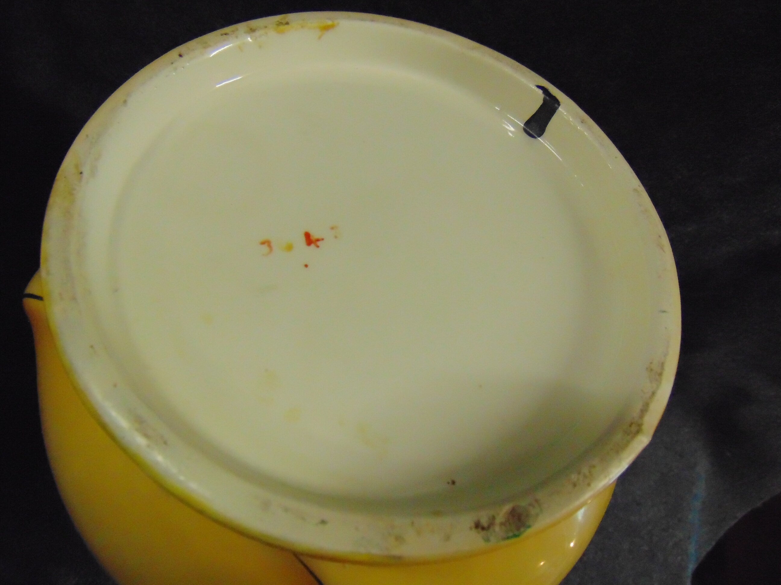 Art Nouveau Yellow Wash Jug and Bowl