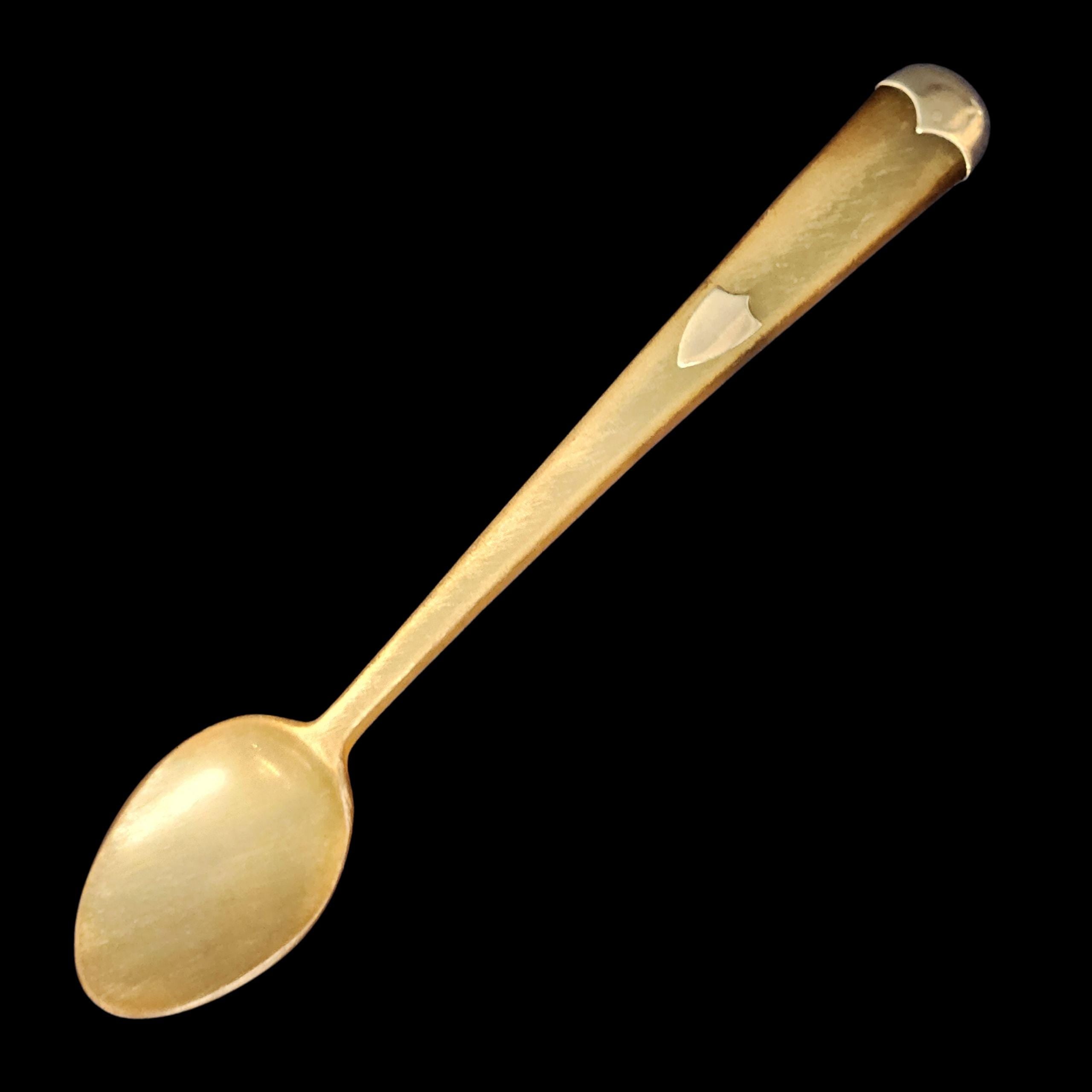 Horn Spoon With Silver Mounts Circa 1910