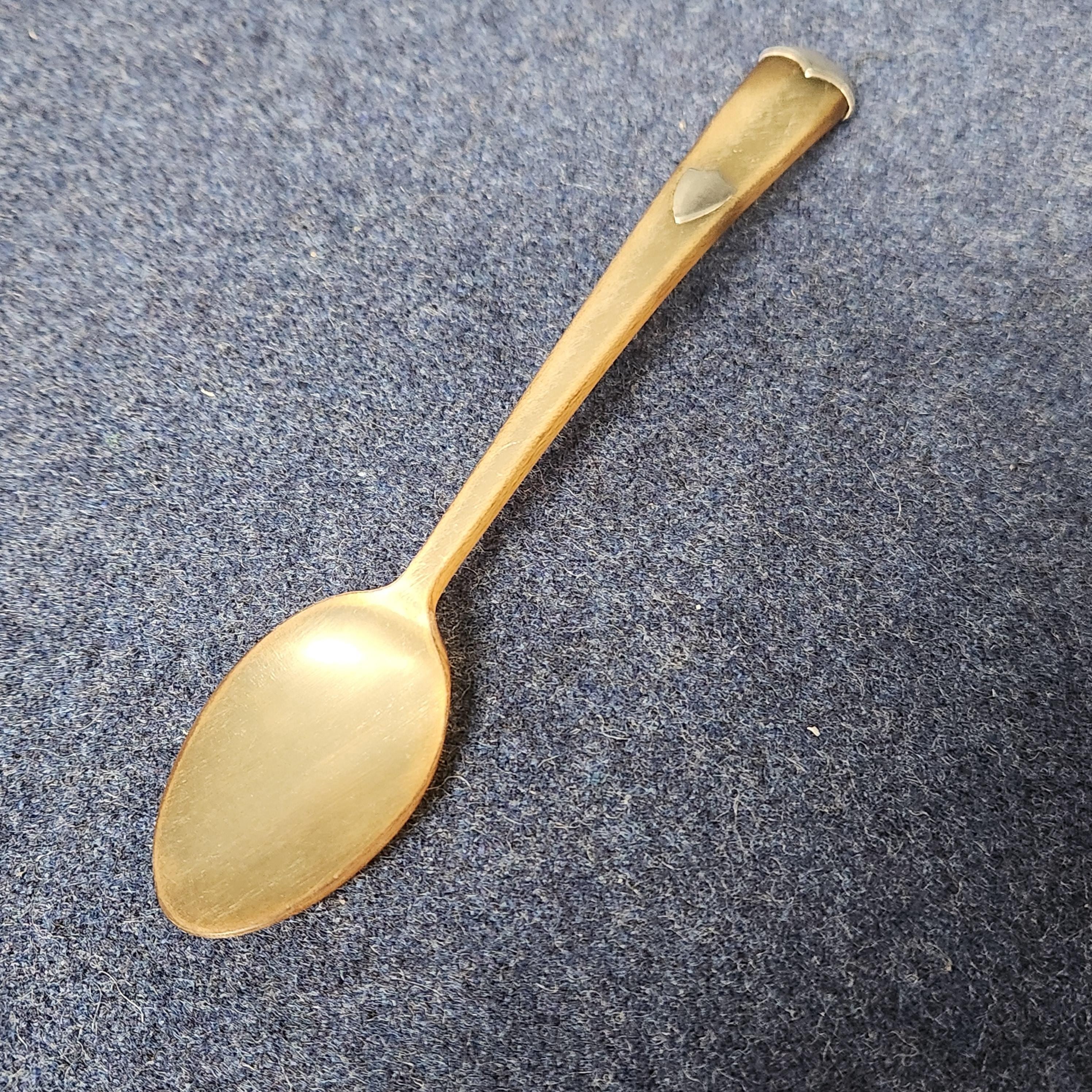 Horn Spoon With Silver Mounts Circa 1910