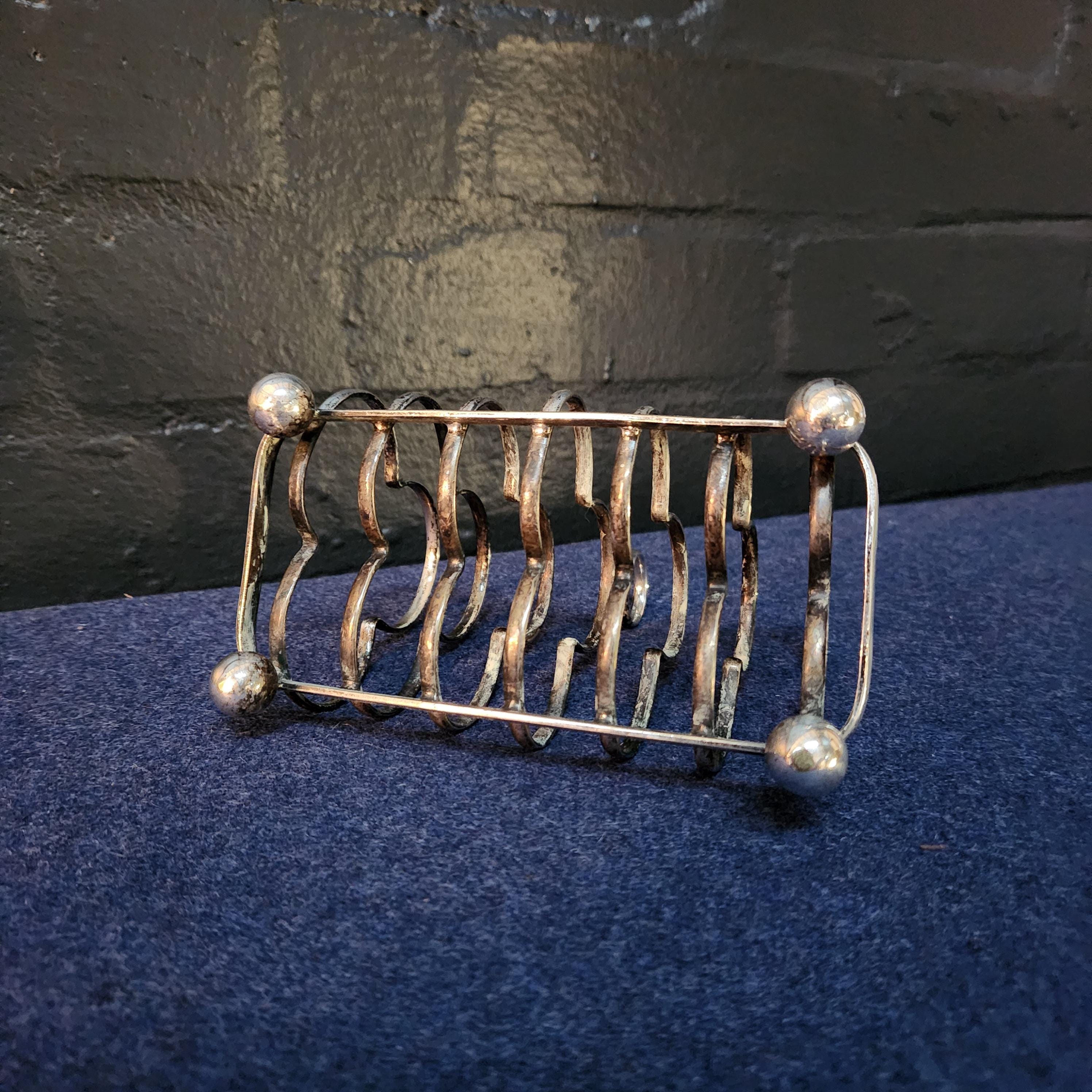 Silver Plated 6 Slice Toast Rack, circa late 19th/early 20thC