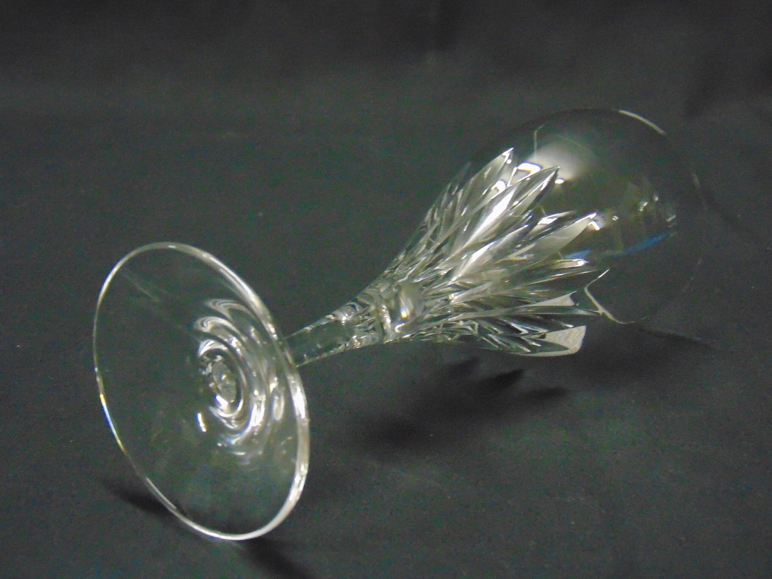 Heavy Cut Glass Wine Glass for the Bugatti Owners Club Award