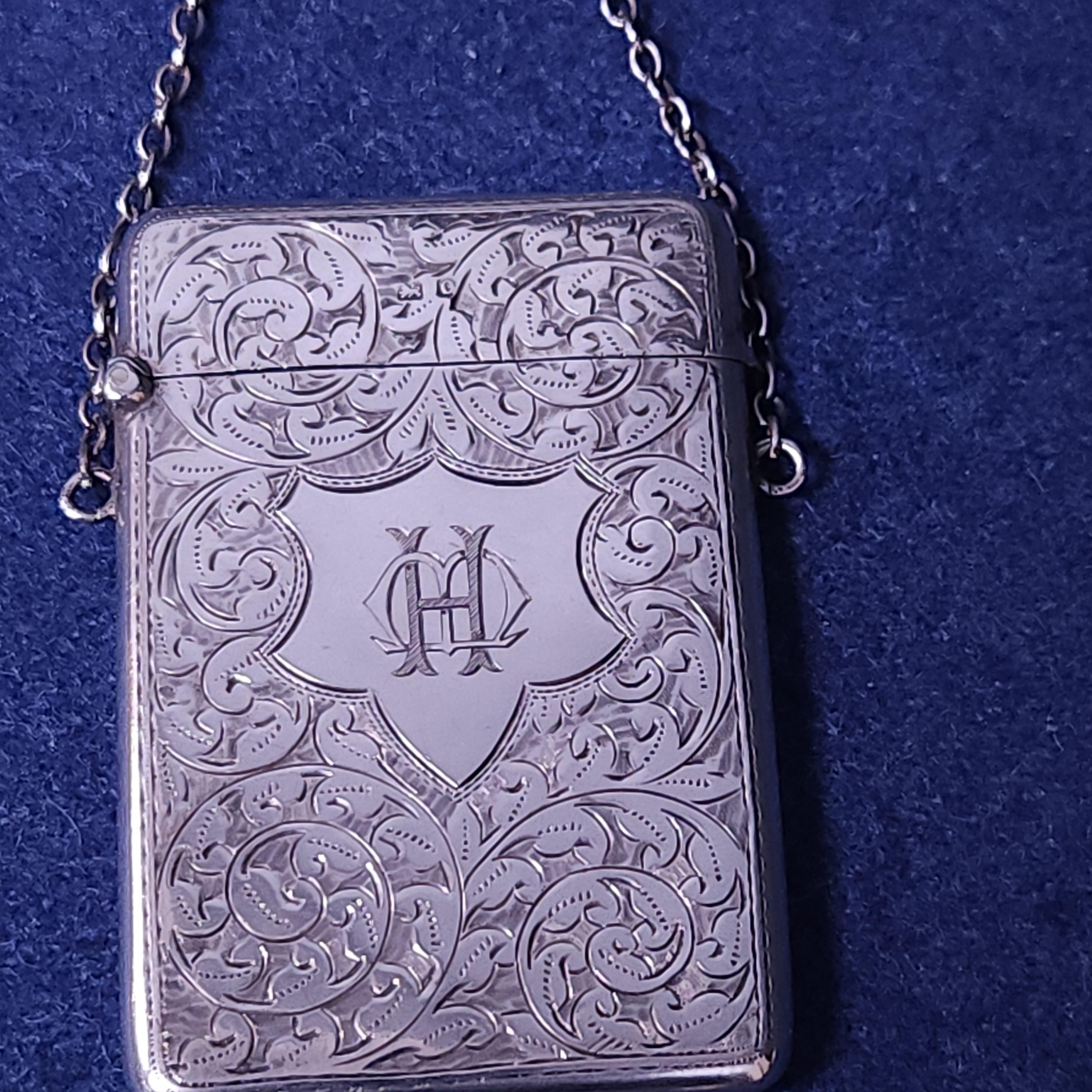 Victorian Silver Hallmarked Ladies Card Case