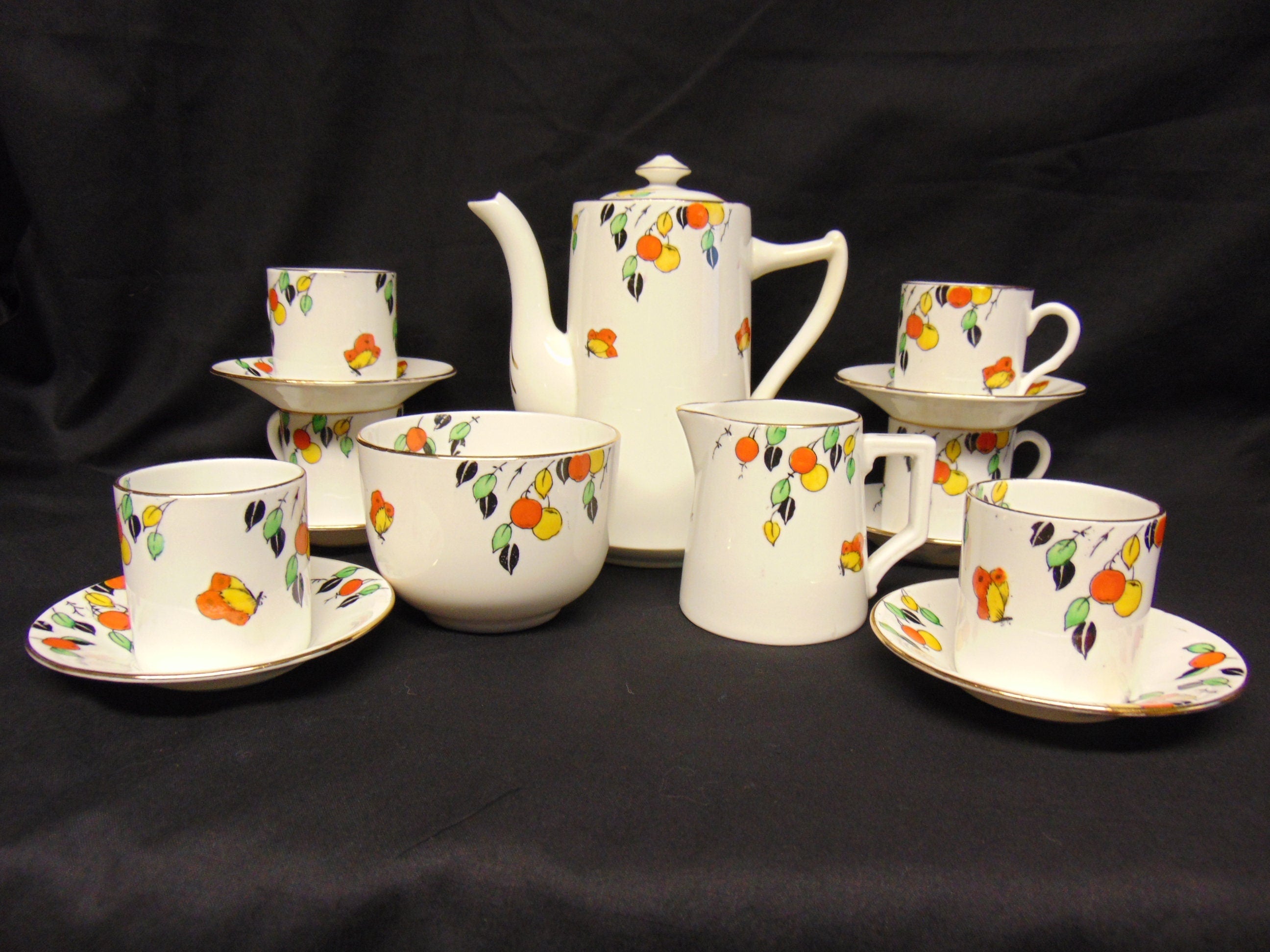 Roslyn Art Deco Coffee Service, pattern number 4651