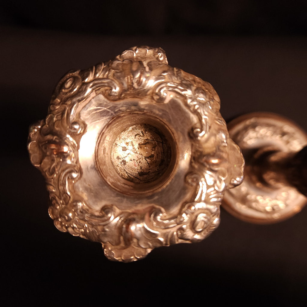 Pair Georgian Silver on Copper Candlesticks circa 1810/1820