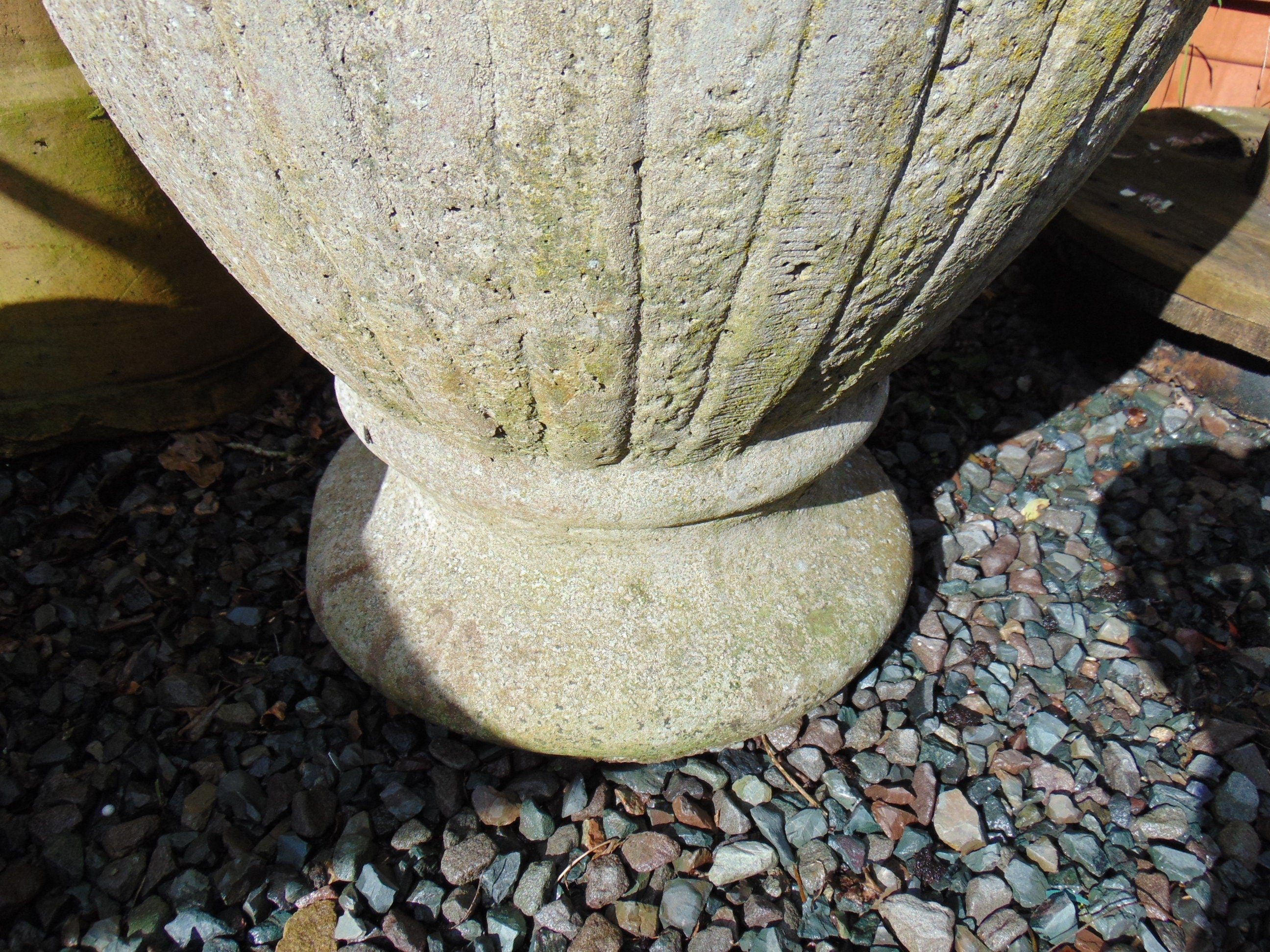Weathered Reconstituted Stone Garden Urn