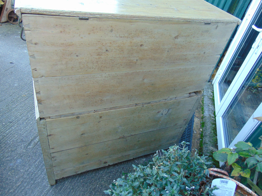 Georgian Pine Mule Chest: Early 19th Century Blanket Storage