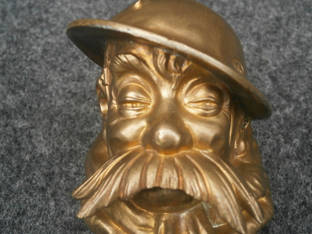 Early 20thC Patinated Bronze Old Bill Car Mascot - Bruce Bairnsfather