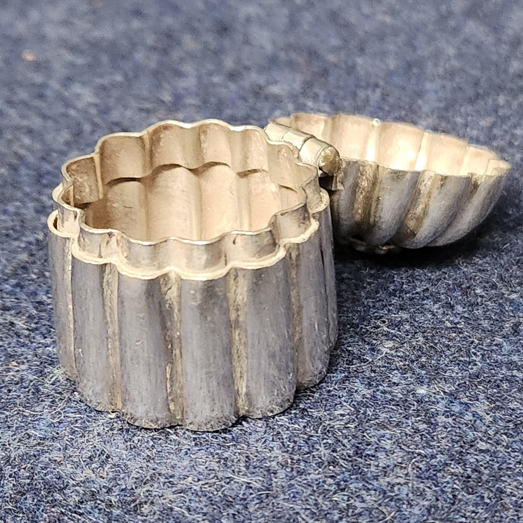 White Metal Pill Box