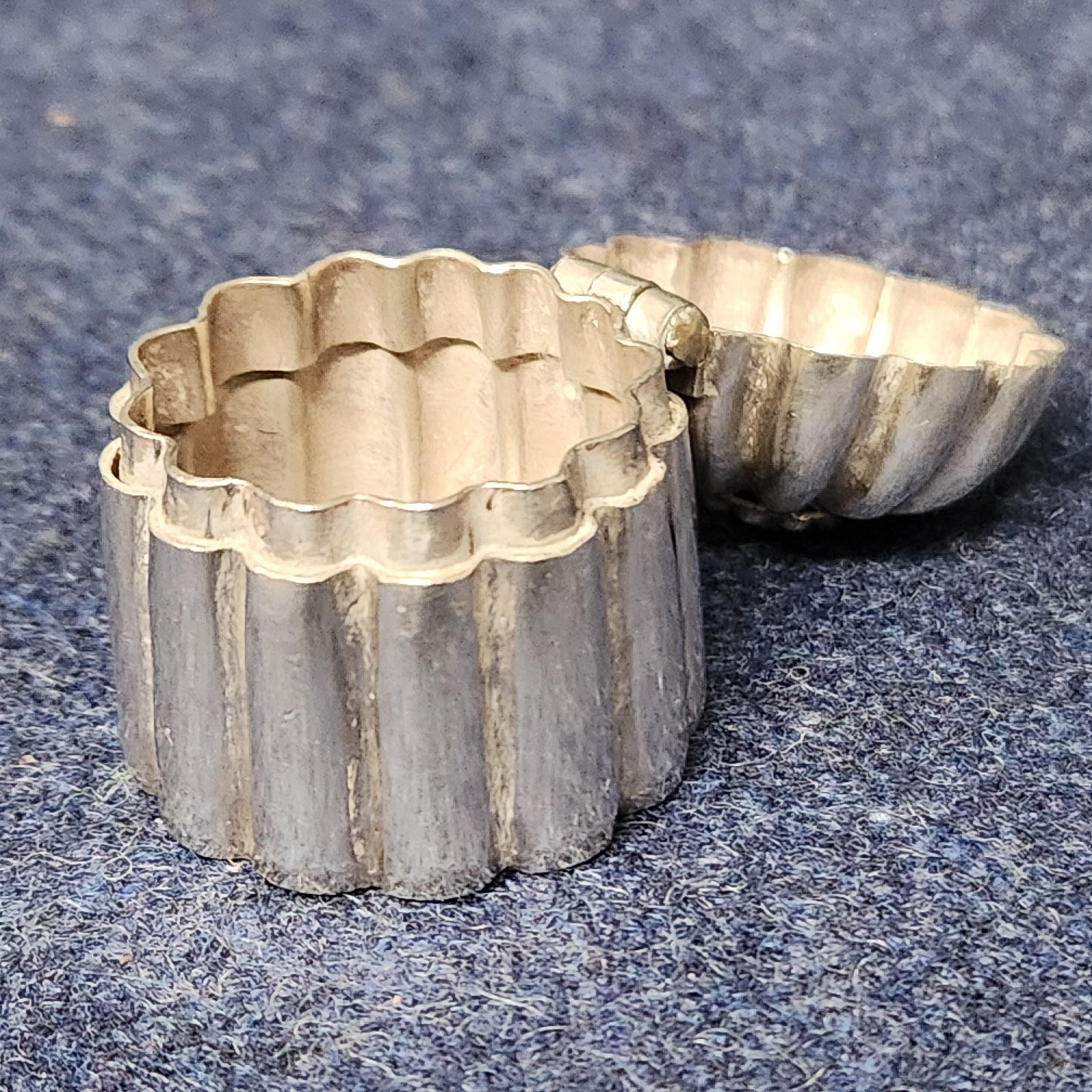 White Metal Pill Box