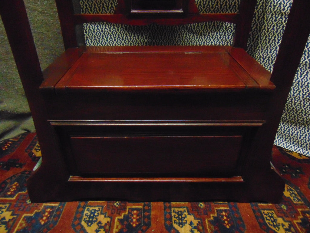 Arts and Crafts Oak Small Hall Settle Stick/Umbrella Stand