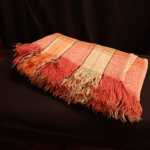 Antique Narrow Loom Welsh Wool Blanket