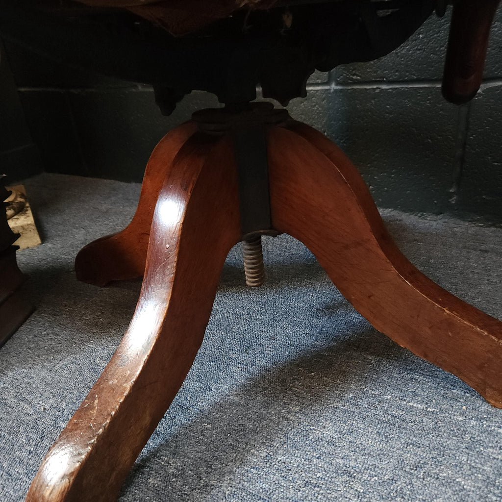 Edwardian Oak Swivel Desk Chair