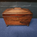 19th Century Sarcophagus Mahogany Tea Caddy
