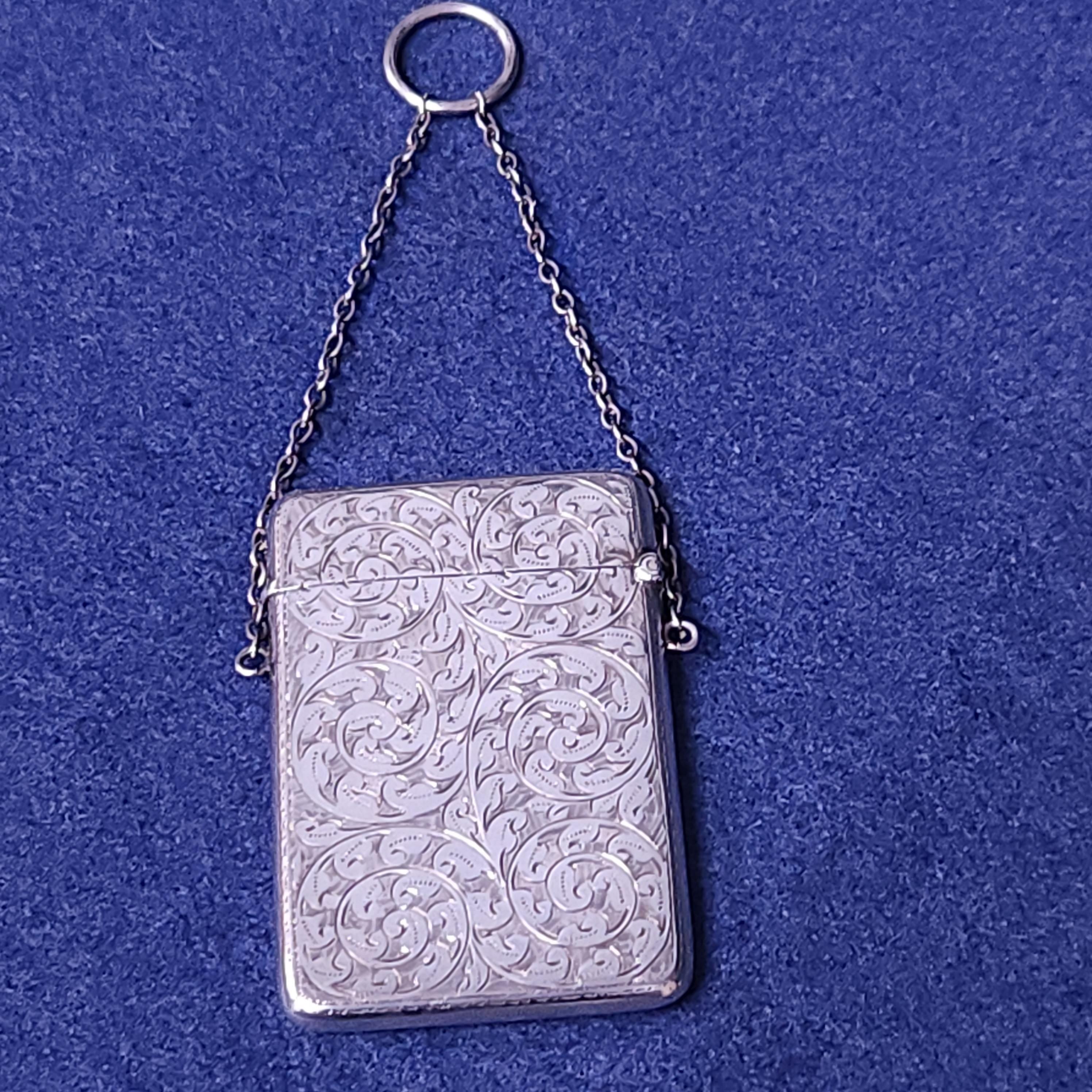 Victorian Silver Hallmarked Ladies Card Case