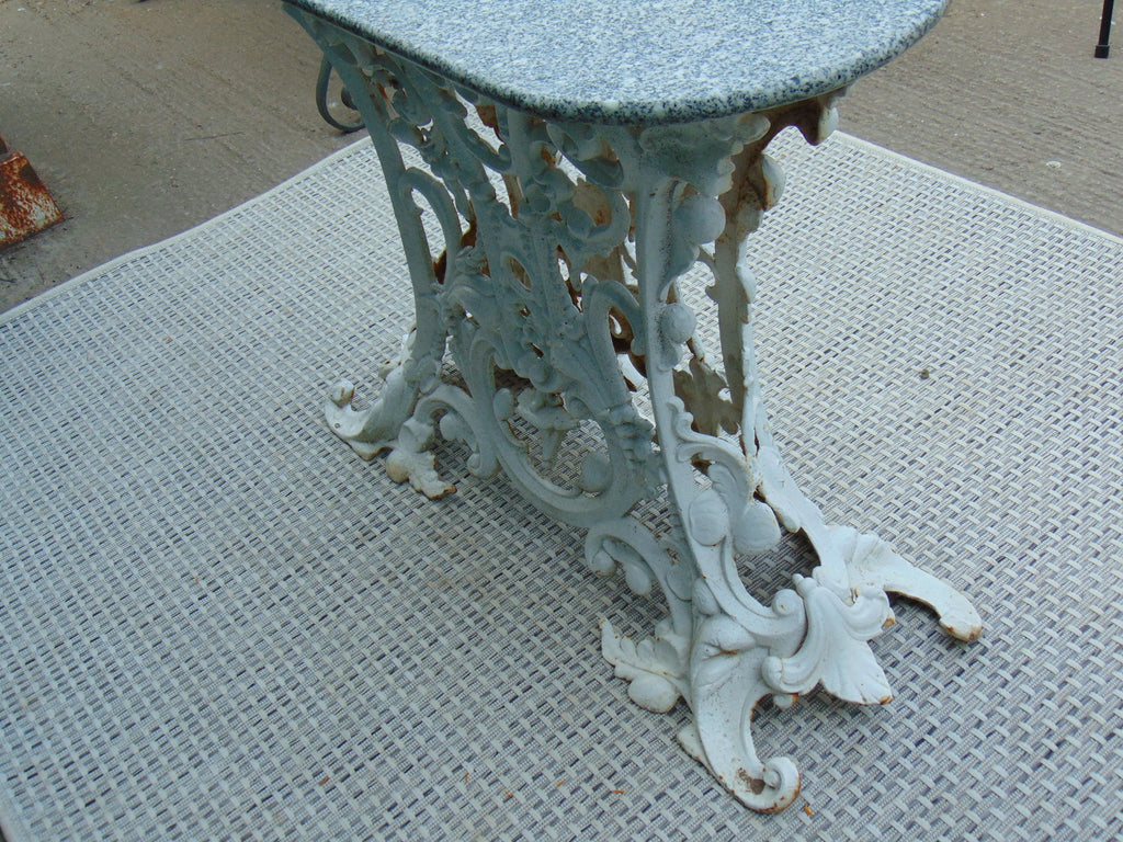 Victorian Cast Iron Marble Topped Table