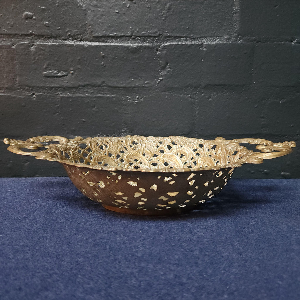 Italian Baroque Brass Basket