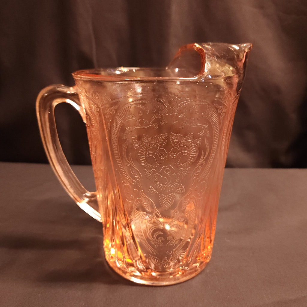 Vintage Hazel Atlas Pink Glass Lemonade Jug