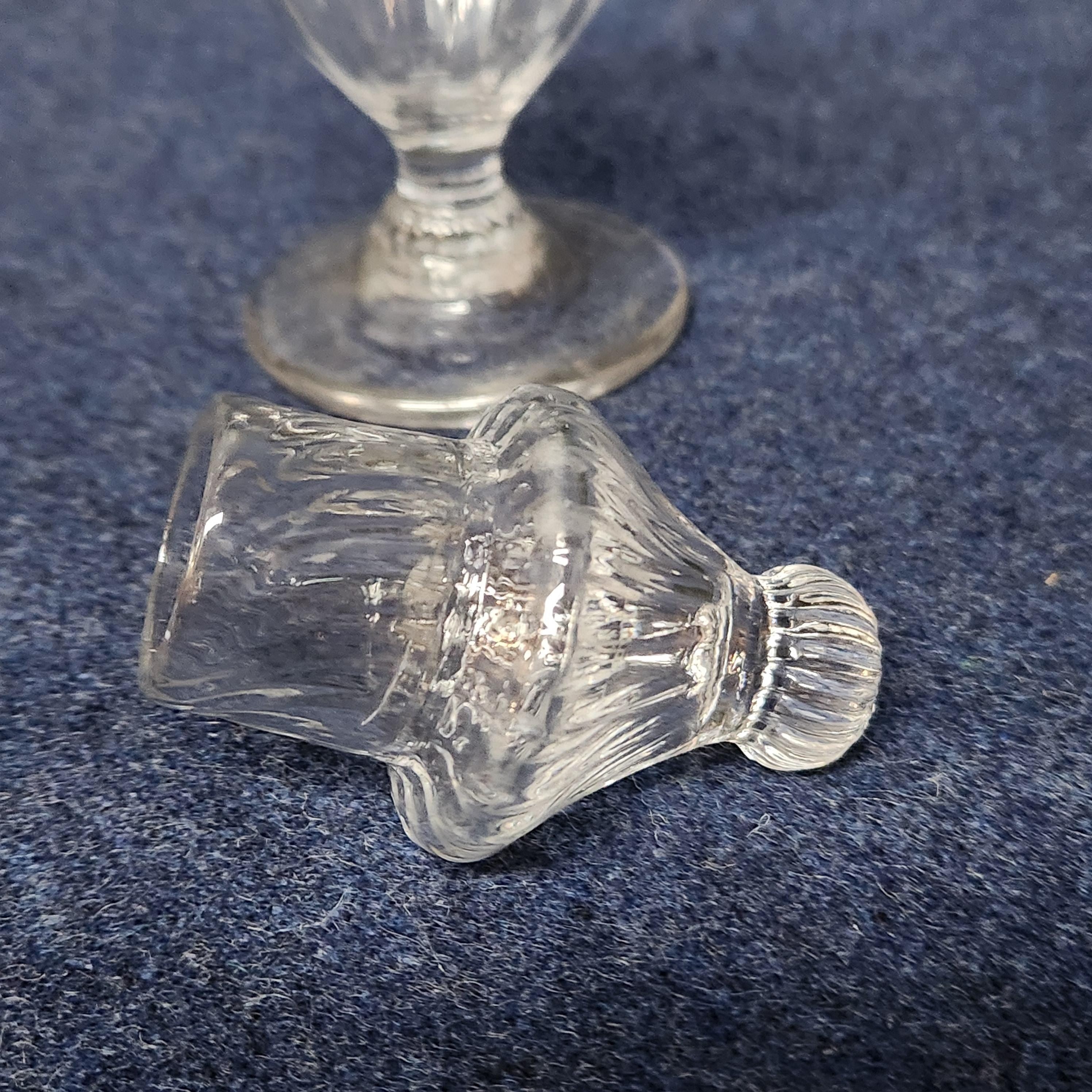 Hand Blown Glass Dry Mustard Lidded Jar Circa 1790