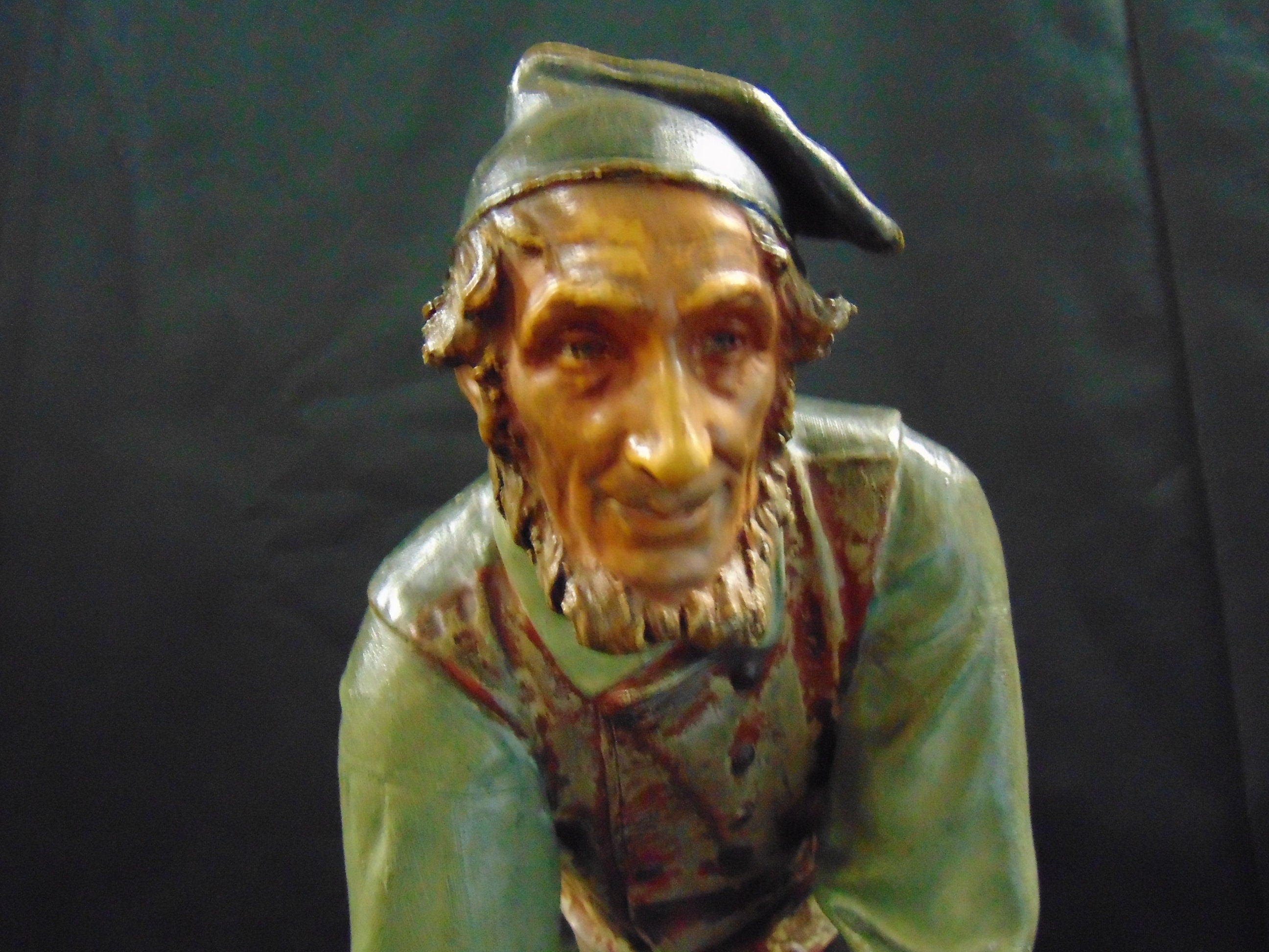 Large Continental Ceramic Figurine of a Man playing Bowls/Boules/Petanque - Vintage