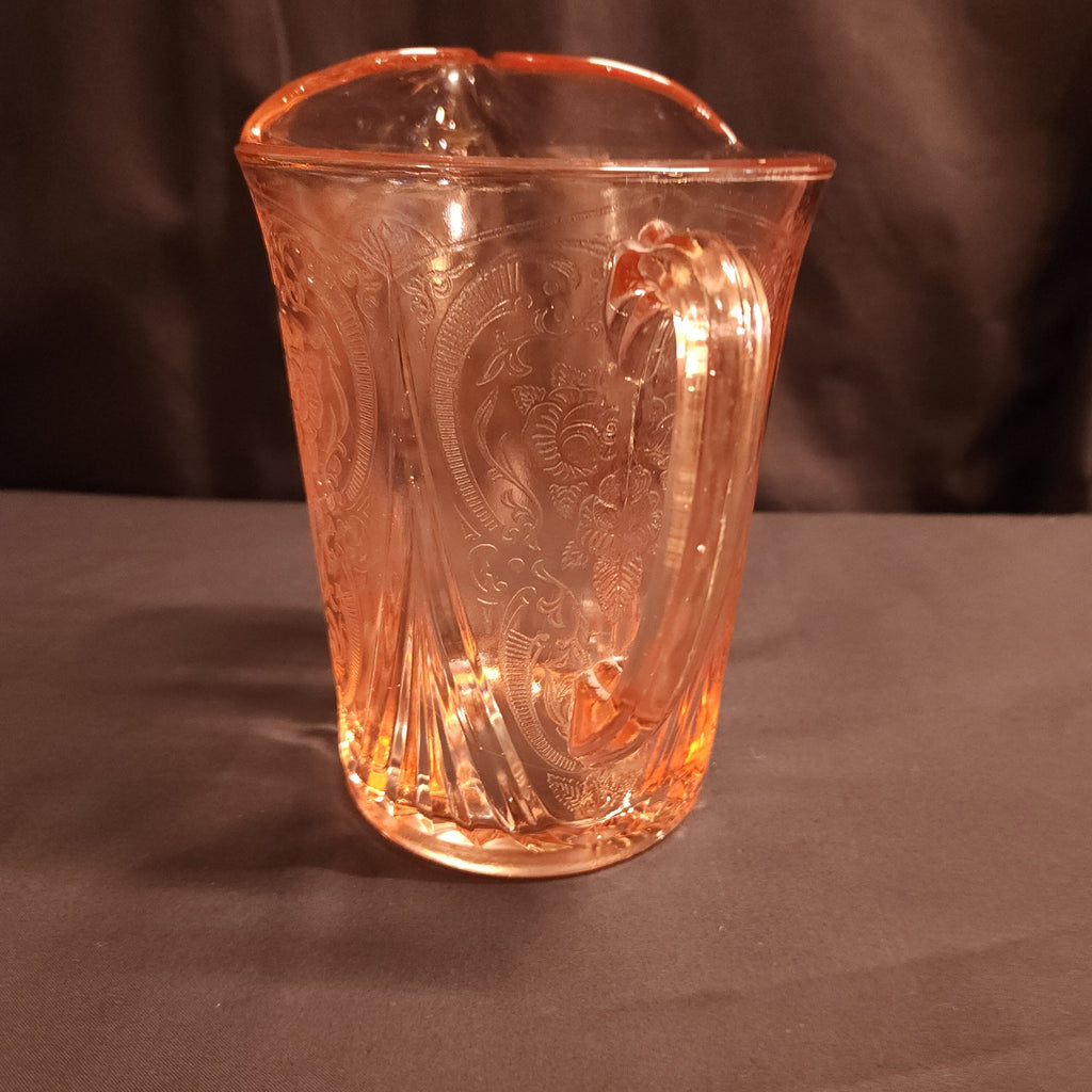 Vintage Hazel Atlas Pink Glass Lemonade Jug