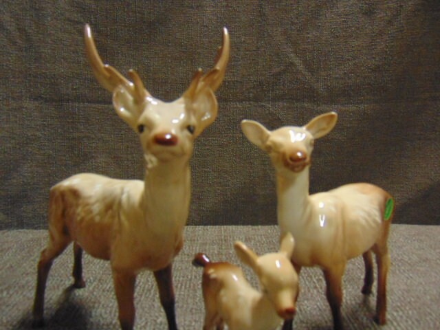 Beswick Deer Family - Stag, Doe and Fawn