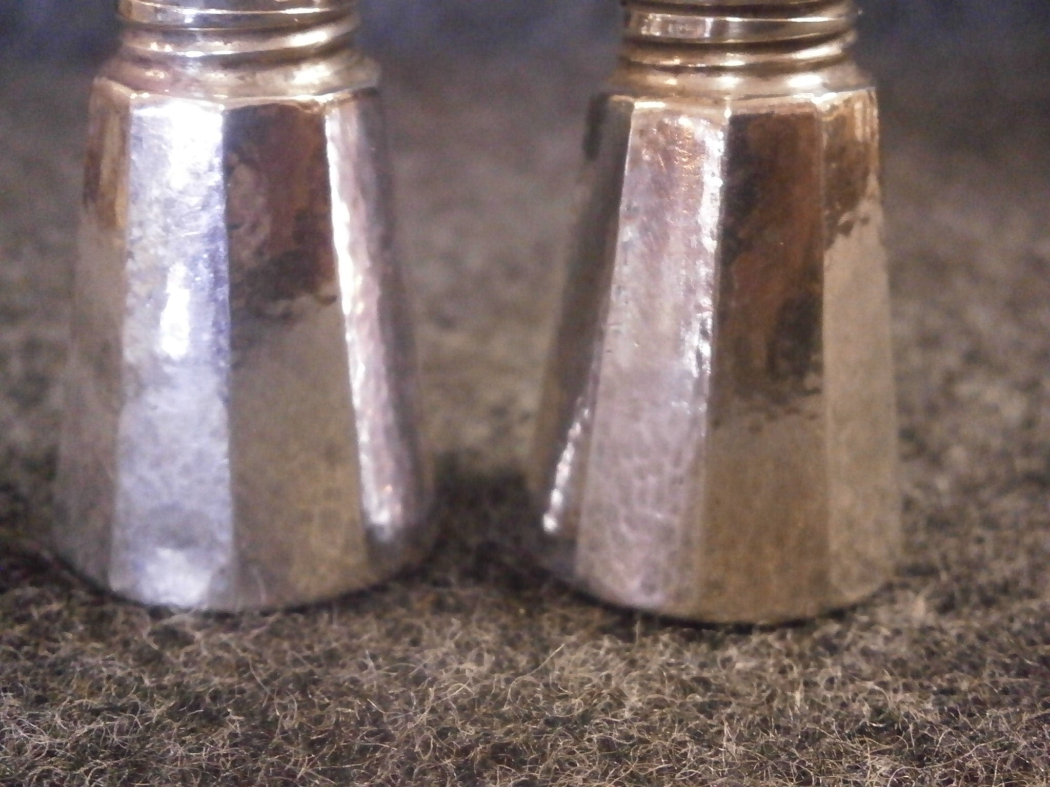 American Hammered Finish Silver Cruet