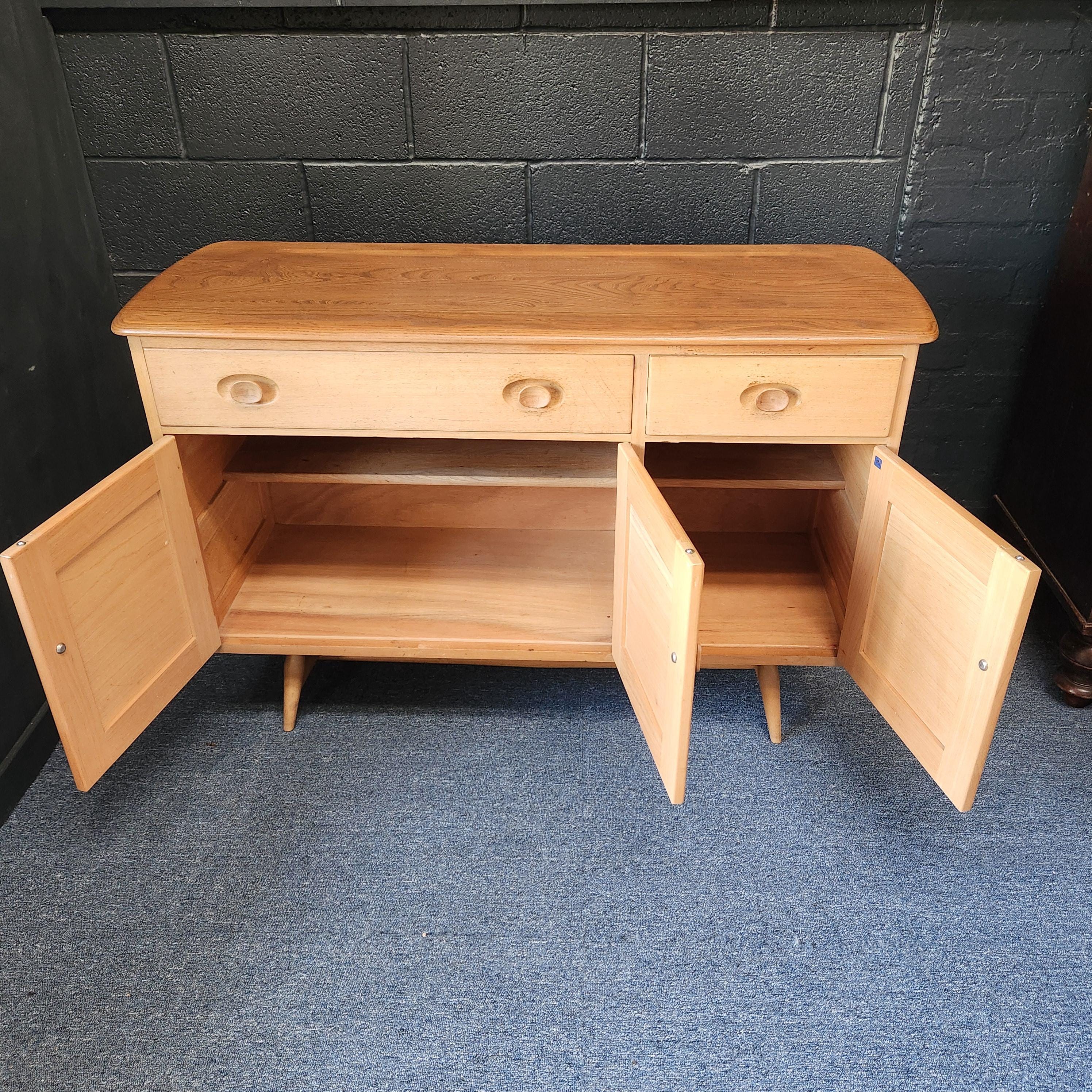 Model 361 Ercol Elm Sideboard, Lucian Ercolani Circa 1957-1972