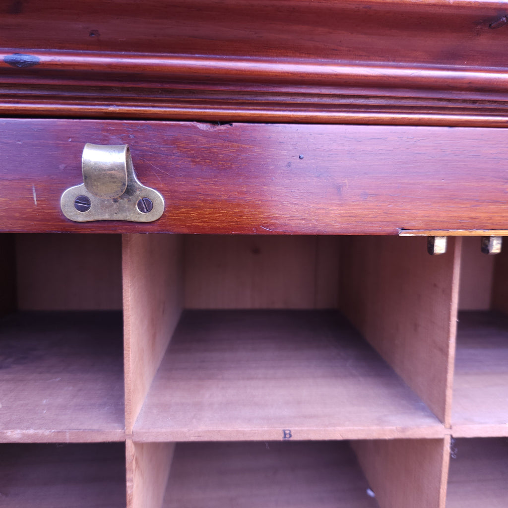 Vintage Tambour Cabinet with Pigeon Holes