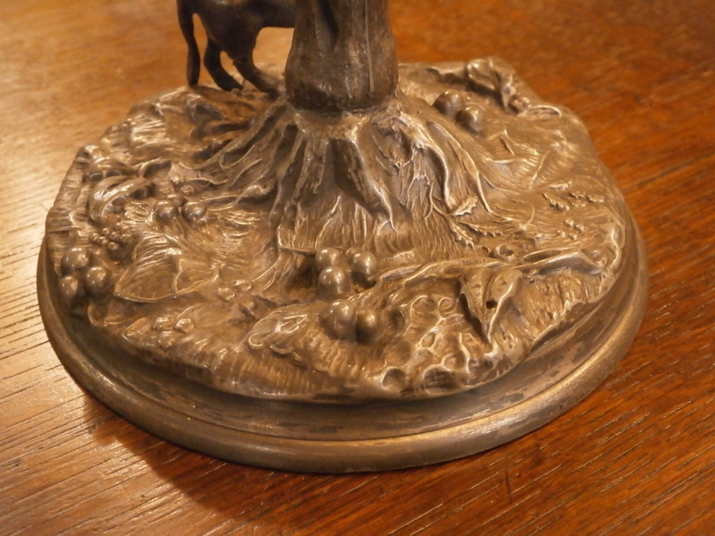 Colonial Pewter Cow & Tree Table Centre