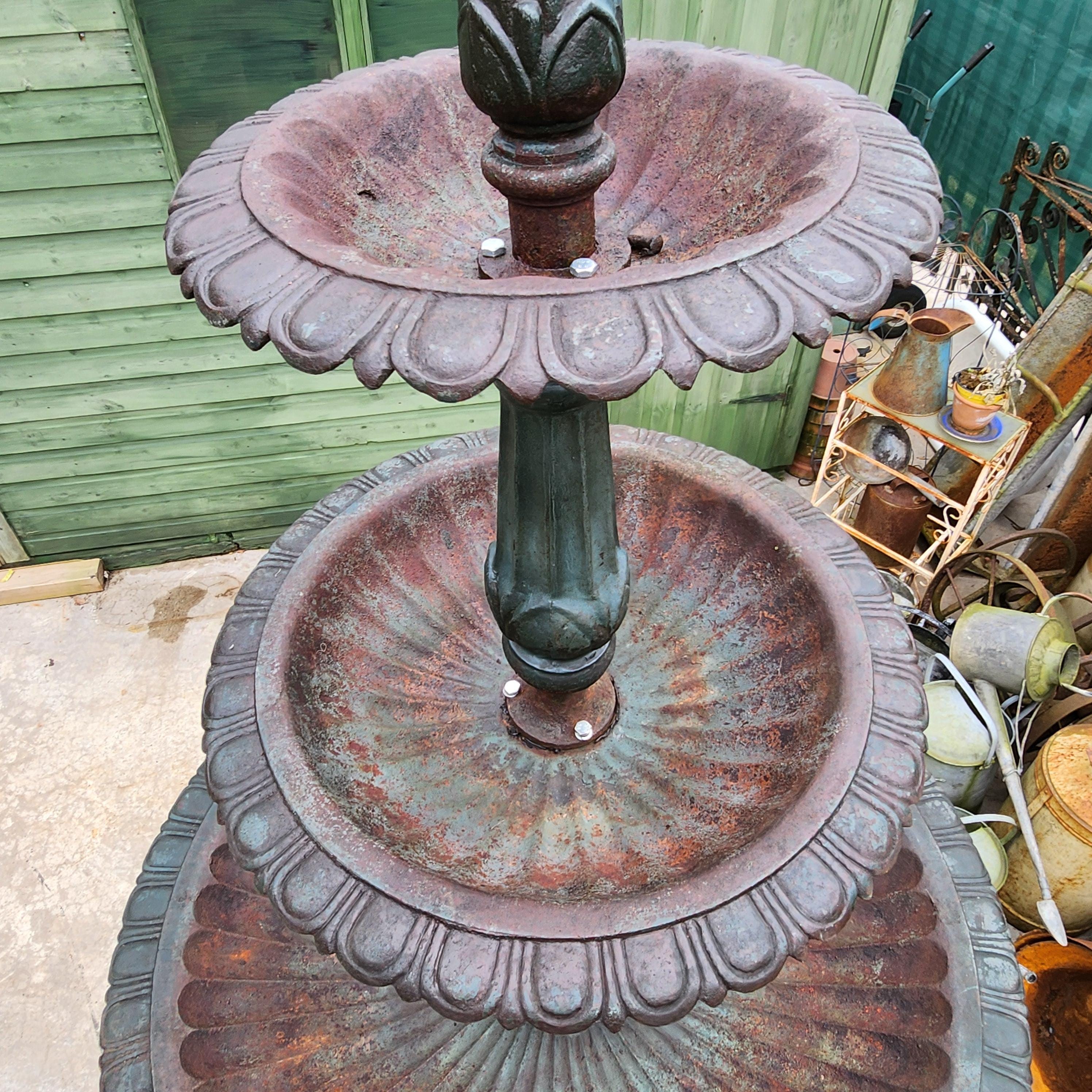 19th Century Cast Iron Garden Fountain - Coalbrookdale Style