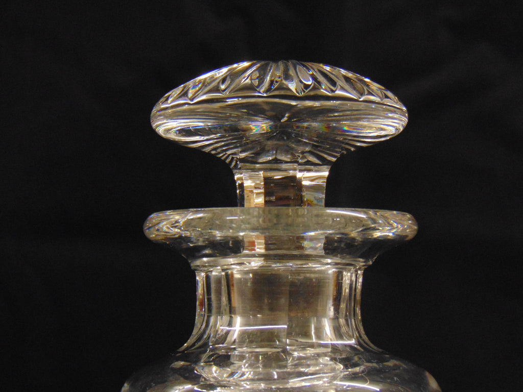 Stuart Crystal Glengarry Cambridge Cut Crystal Mushroom Stopper Decanter
