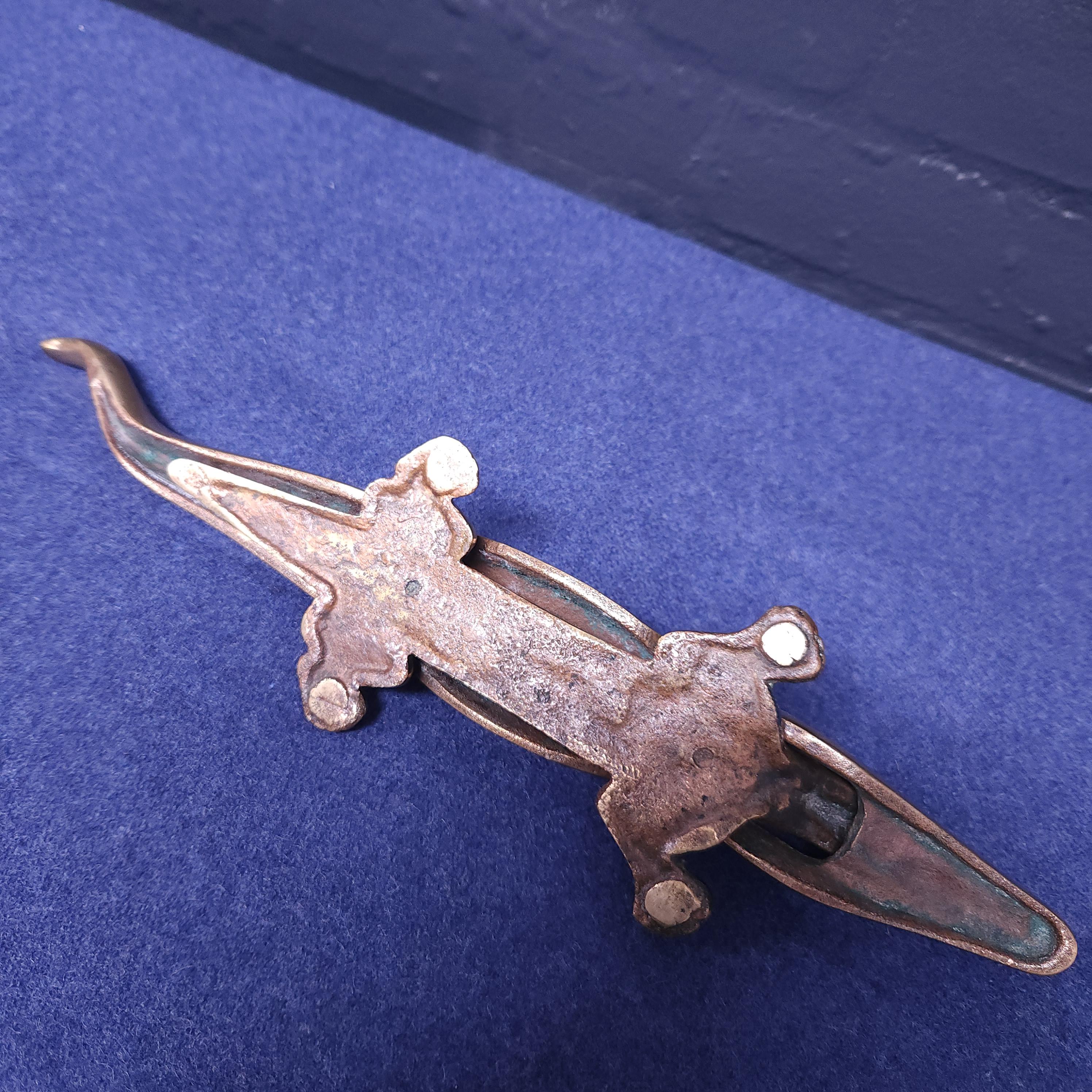 Brass Crocodile Nutcracker Circa Early 20thC