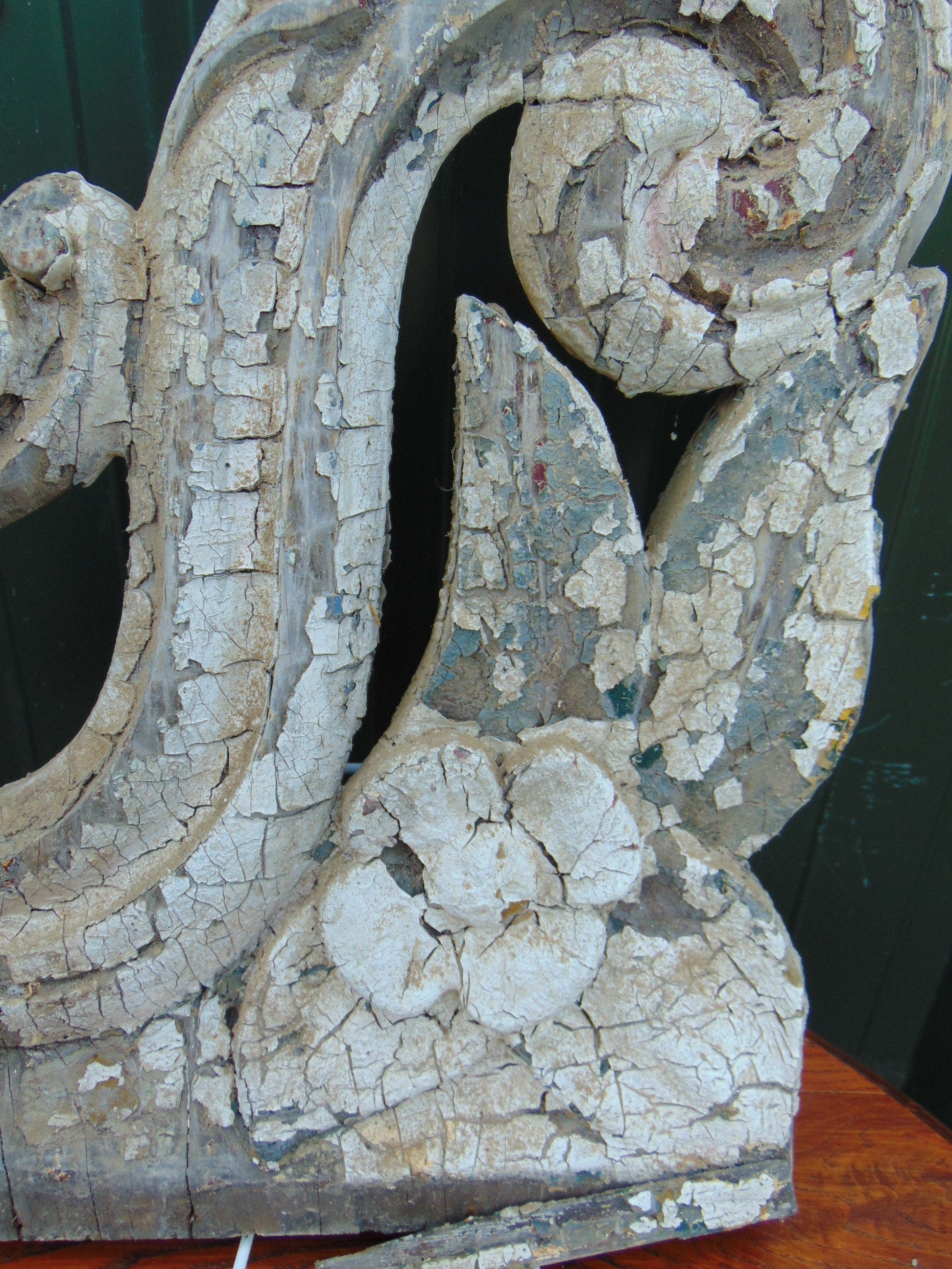 19th Century Carved Wooden Shelf Bracket